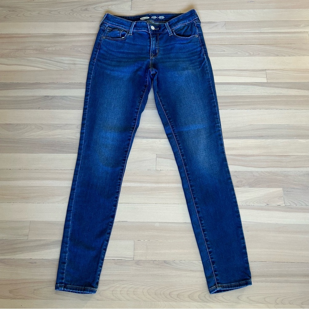 Old Navy Rockstar Super Skinny Low Rise Dark Blue Women's Jeans Size 2